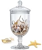 baflovga Candy Jars with Airtight Lids, 71 OZ Acrylic Cookie Jars, Plastic Apothecary Jars, Elegant Storage Canisters for Candy Buffet, Bathroom, Party, Wedding, Break-Resistant, Clear