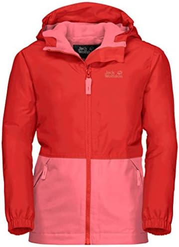 Jack Wolfskin unisex child Snowy Days Kids outerwear jackets, Fiery Red, 9-10 Years US
