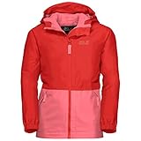 Robust Jack Wolfskin Kinder SNOWY DAYS JACKET KIDS wasserdichte Winterjacke, Fiery red, 176