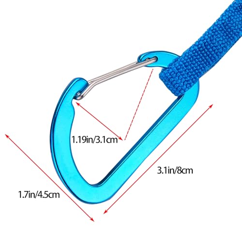image for MOOCY Kayak Paddle Leash, 3-7 ft Stretchable Strap Lanyard for SUP, Ca