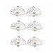 Aeromdale 10pcs Esmalte Encantos Tipo Ventilador Colgantes Encantos Para Pulsera Collar Joyería Accesorios DIY 24x20mm - A - 1 Juego