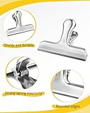 Caianwin 5 Stück Verschlussklammern Groß 76mm Metallklammern Clips für Tüten, Lebensmittel und Foto für Haus, Küche, Schule und Büro