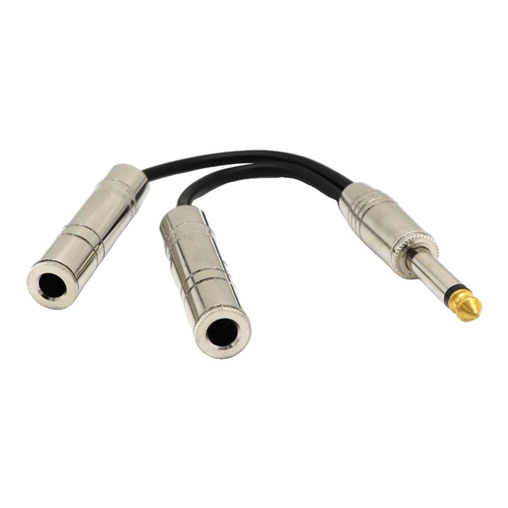 CALANDIS® 6.35Mm 1/4 Jack Male to Dual 6.5Mm 1/4" Mono Female Y Splitter Audio Cable | 1 Piece Audio Cable(Silver)-image-24