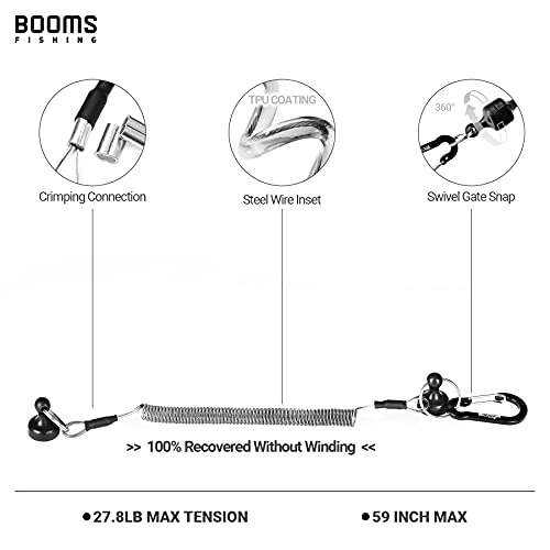 Booms Fishing Mrc Magnetic Tool Release Holder With Coiled Lanyard 1 Pc #TOP2