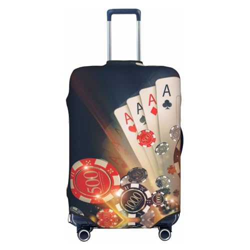 Luggage Cover Protector Suitcase Cover - High Elasticity Casino Poker Chips Suitcase Cover for Luggage