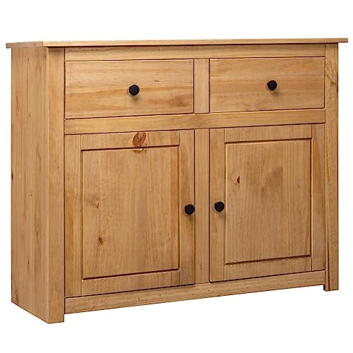 vidaXL Pin Solide Buffet Armoire à Tiroirs Commode Dressoir Armoire de Rangement avec 2 Tiroirs et 2 Portes Salon Chambre à Coucher Maison 93x40x80 cm vidaXL Pin Solide Buffet Armoire à Tiroirs Commode Dressoir Armoire de Rangement avec 2 Tiroirs et 2 Portes Salon Chambre à Coucher Maison 93x40x80 cm