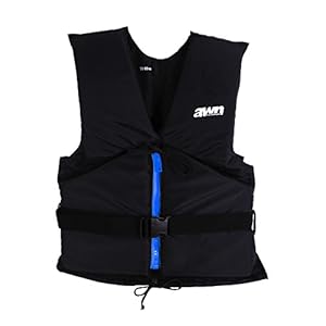 AWN Black Edition 50 N Regattavest, veiligheidsvest, zwemhulp, vaste stof, kajak, Sup, windsurfen, kite
