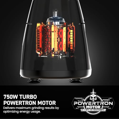 Image of Crompton Ameo Classic 750W Mixer Grinder | Powertron Motor | MaxiGrind Technology | 3 Stainless Steel Jars | 1 Blender Jar with fruit filter | Black