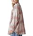 Lucky Brand Women's Tunic Shirt, Orange Plaid, Medium