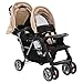 Festnight Carrito Gemelar Silla de Paseo Gemelar Carrito para Dos Bebés Tandem...