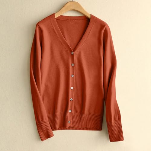 Women's Cardigans Lightweight Long Sleeve Button Down Soft Knit Casual Sweater Bolero Shrug Fall Fashion Outfits2