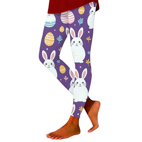 Generisch Leggings para mujer, estampado de día de Pascua, cintura alta, pantalones de yoga, mallas de compresión, correr, fitness, pantalones de entrenamiento, ropa deportiva, leggings sin costuras