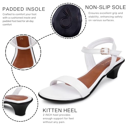 Image of TRASE Lift Off Casual Kitten Heel Sandals for Women