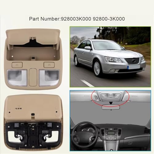 Luz de lectura para Hyundai Sonata 2006-2010 con interruptor de techo solar 92800-3K000 4