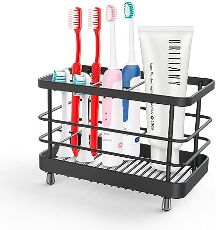 Akalon 歯ブラシスタンド ステンレス歯ブラシホルダー 置き型 歯ブラシ立て 防錆 多機能 金属製