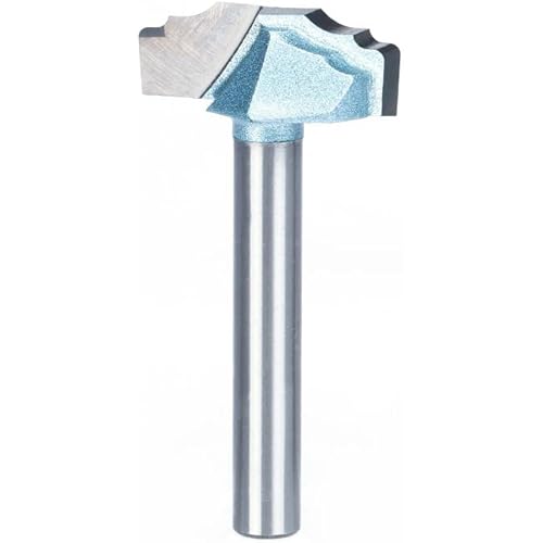 1/4" Shank Milling Cutter Wood Carving Door Frame Router Bit Cutter Bevel CNC Cabinet Door Pattern Sculpture Endmill Carbide Mill Cutter CNC Router Bit Woodworking Tools(NO.9153; 1/4*25)