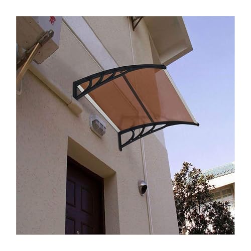 HOFUNTRE Toldo de Aluminio, marquesina Puerta Exterior,protección Todo Clima, instalación Sencilla. para Puerta, Ventana, terraza, balcón, hogar y Uso Comercial.(100cm/39.4in*320cm/126in)