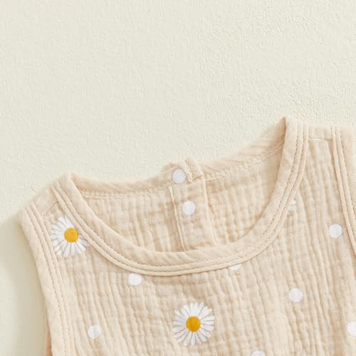 Kaipiclos Infant Baby Toddler Girl Clothes Daisy Linen Outfits Bows Shirts Long Pants 6 12 18 24 Months 3T 4T Girls Clothing4