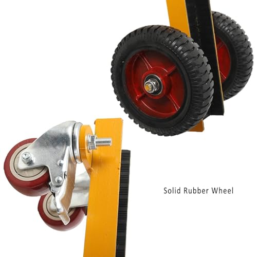 Carrello con pannello resistente con 4 ruote solide, capacità di 499,9 kg, per lastre di vetro, compensato, porte, finestre, telai in cartongesso
