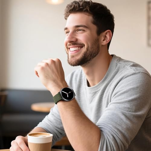 Image of VEMIGON Nylon Braided Magnetic Band Compatible with Samsung Galaxy Watch 8 /8 Classic, Elastic Fabric One Click No Gap Sport Strap for Galaxy Watch 8 40mm 44mm /8 Classic 46mm
