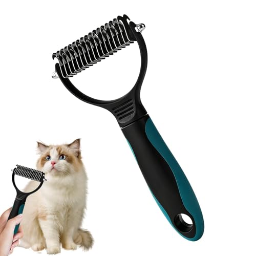 Rastrillo para perros - Peine para el cuidado de mascotas, herramienta para desenredar el pelo para cachorros, para la depilación suelta en y cachorros, hogar apartamento diario