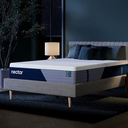 Nectar Premier Hybrid 13” King Mattress - Medium Firm - Memory Foam & Innerspring Coils - Cooling Upgrade - 2” Pressure Relief Layer - Mattress in a Box - 365-Night Trial & Forever Warranty