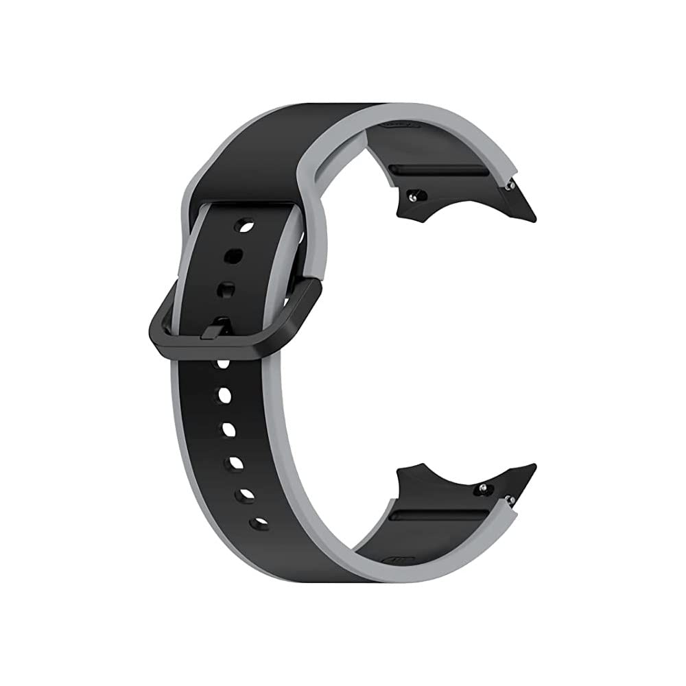 Prolet Watch Silicone Strap Compatible with Samsung Galaxy Watch 4, 40mm/42mm/44mm,Watch 5, 40mm/44mm Watch 5 pro,45mm, Watch 6, 40mm/43mm/44mm Soft Premium Silicone strap-(Black & Grey) (B0C4YR94KD) Amazon Price History, Amazon Price Tracker