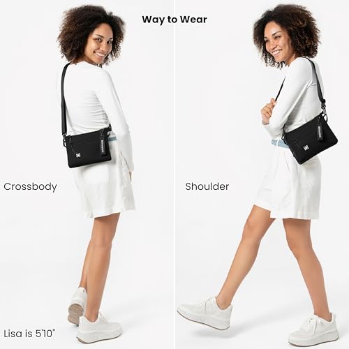 Image of Sherpani Zoom, Small Crossbody Purse, Nylon Crossbody Bag, Lightweight Cross Body Bag, Sleek Dual Pouch, Purses for Women