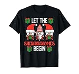christmas let shenanignomes begin xmas gnomi uomini donne bambini maglietta