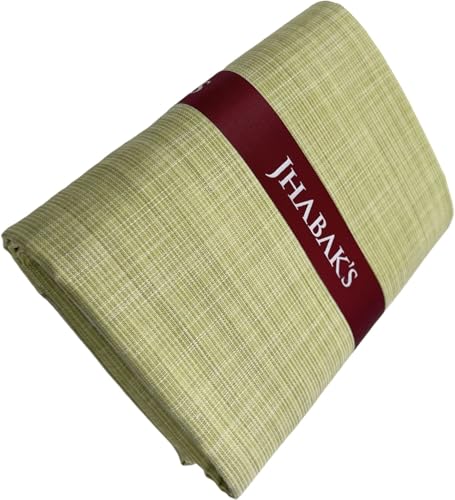 Image of JHABAK'S Unstitched Cotton Blend Solid Shirt & Trouser Fabric - 2.25 m Shirt Cloth - 1.20 m Pant Piece
