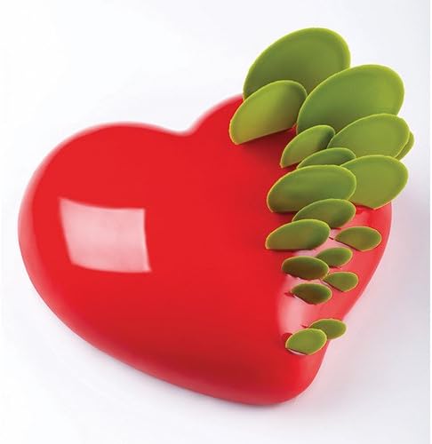 Pavoni Pavocake Silicone Baking Mold Freezing Mold,"Passion" Heart Shape 6.89" x 6.50" x 2.28" High