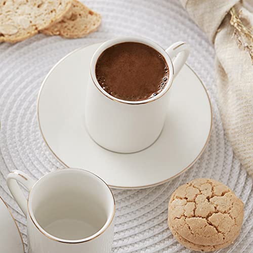 Karaca 153.01.01.3411 Elda Porcelain Espresso And Turkish Coffee Cup Set thumb #1