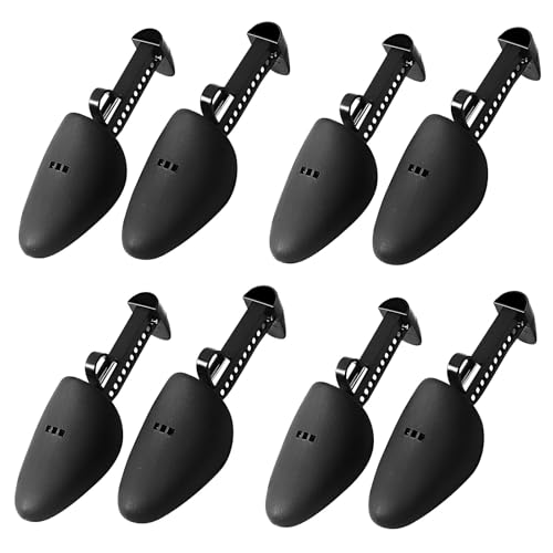 HTRTRR Albero delle Scarpe 4 Paia – Tendiscape Regolabili in Plastica Resistente – Shoe Tree per Uomo e Donna, Protezione e Forma Scarpe Eleganti, Sneaker, Scarpe in Pelle, Taglie 39-46