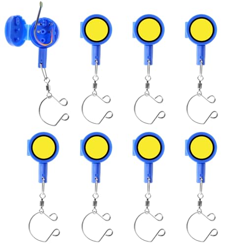 Wanmu 8Pcs Fishing Hook Covers, Safety Fishing Knot Tying Tool - Protect from Fish Hooks, Knot Tying Kit, Cool Fly Fishing Accessories Line Cutter, Easy Hook Storing Device, Gifts for Men, Fisherman