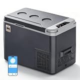 SubSun 12 Volt Refrigerator, 26QT Portable Freezer Compressor Cooler, 12V Car Fridge 0℉~68℉, Single Zone Electric Cooler for Vehicles, 12/24V DC & 100-240V AC Powered for Travel, Truck, Boat, Camping