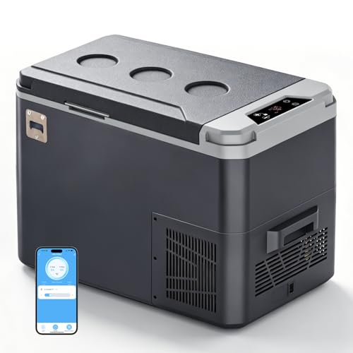Image of SubSun 12 Volt Refrigerator, 26QT Portable Freezer Compressor Cooler, 12V Car Fridge 0℉~68℉, Single Zone Electric Cooler for Vehicles, 12/24V DC & 100-240V AC Powered for Travel, Truck, Boat, Camping