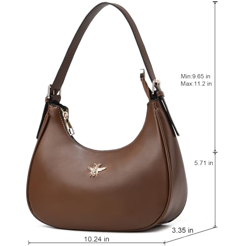 CROJUYI Small Crescent Shoulder Bags Purses for Women Retro Classic Clutch Hobo Tote Purse and Handbag Cute Crossbody Bags3