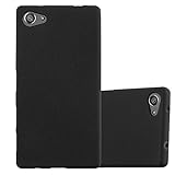 Cadorabo Case Works with Sony Xperia Z5 Compact in Frost Black - Shockproof and Scratch Resistant TPU Silicone Cover - Ultra Slim Protective Gel Shell Bumper Back Skin