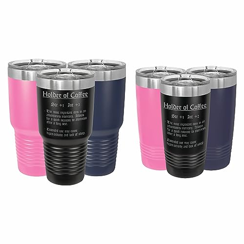D&D Tumbler Holder of Coffee Funny Item Description Master Engraved Travel Mug DND Dungeons Dragons Gifts (20 ounce Black) - Image 3