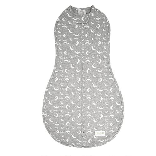 Image of Woombie Original Baby Swaddling Blanket - Soothing, Cotton Baby Swaddle - Wearable Baby Blanket, Baby Moon, 14-19 lbs