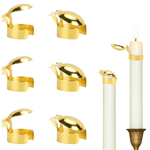 XINGYATU 6 Stück Automatischer Kerzenlöscher, Kerzenlöscher, Metall Dochtflammenlöscher, Kerzen...