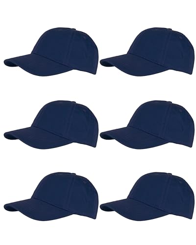 Image of Gelante Cotton Twill Washed Unstructure Baseball Cap - Adjustable Blank Hat for Men Women - Wholesale Bulk Lot of 6 Pack