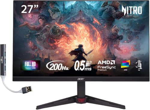 Image of Acer Nitro 27 inch FHD ZeroFrame Design Gaming IPS Monitor AMD FreeSync Premium