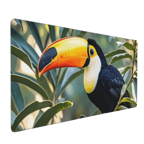 Tapis de souris de bureau Toucan XXL étendu pour confort de travail