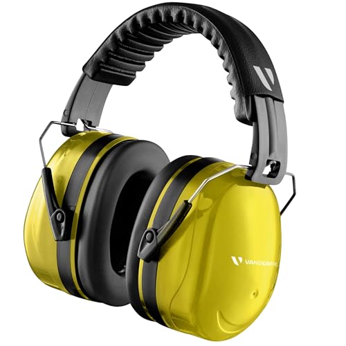 Vanderfields Casque antibruit de protection auditive premium - Réduction du son à large spectre 36 ​dB à 2 ​K ​Hz - Casque anti-bruit - Adultes +...
