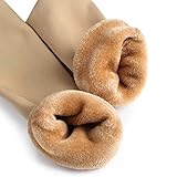 CWENROU Damensocken - 10 Paar Damen Thermosocken, Damen Dicke Baumwollsamtstrümpfe Mode Teint Stretch Warme Strümpfe, Freizeit Zu Hause Socken Für Den Winter, Hautfarbe, 10 Paar