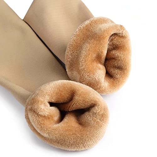CWENROU Damensocken - 10 Paar Damen Thermosocken, Damen Dicke Baumwollsamtstrümpfe Mode Teint Stretch Warme Strümpfe, Freizeit Zu Hause Socken Für Den Winter, Hautfarbe, 10 Paar Cover
