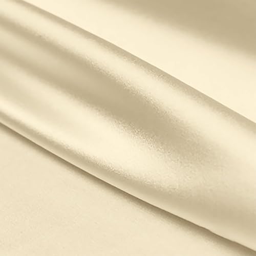 GQZJY Tissu en Crêpe Satiné De Soie De Mûrier 16 Mommes Couleur Pure Au Mètre pour Doublure De Vêtements Broderie Artisanat Décoration Cheongsam Tenue De...