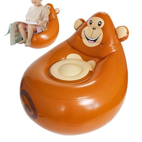 Genérico Sillón Hinchable para Niños | Sillón Plegable con Forma de Animal | De Exterior | para Niños Infantil Uso en Interior y Exterior Camping Playa Jardín Patio Balcón Picnic