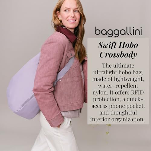 Image of Baggallini Swift Hobo Crossbody Bag for Women - Lightweight 15.7 inchx16 inch Travel Purse Handbag Hobo Bag